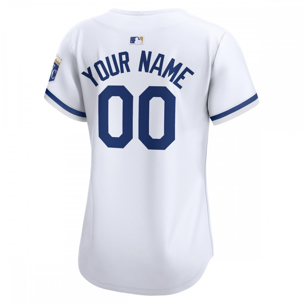 Kansas City Royals Women's Home Limited Custom Jersey - White-Pro Kit Vault | Brand New 26/27 Sports Jerseys