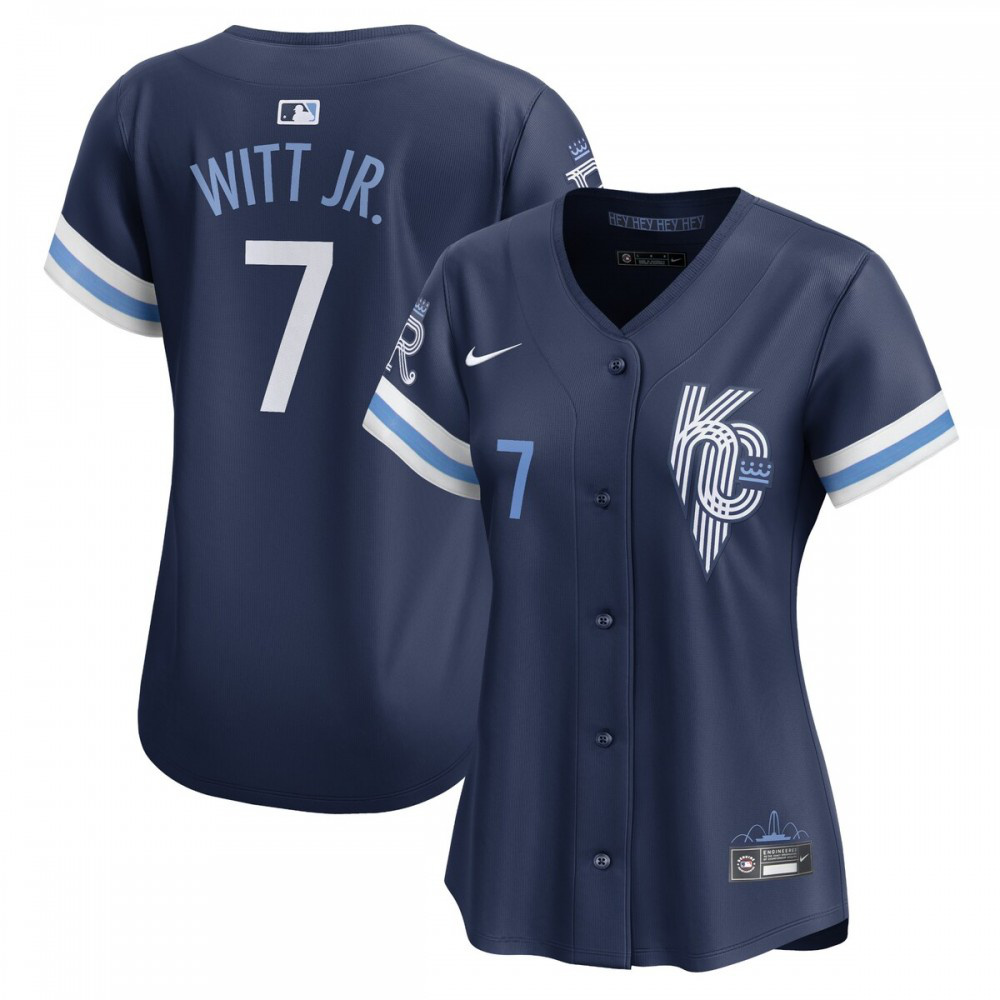 Bobby Witt Jr. Kansas City Royals Women's City Connect Limited Player Jersey - Navy-Pro Kit Vault | Brand New 26/27 Sports Jerseys