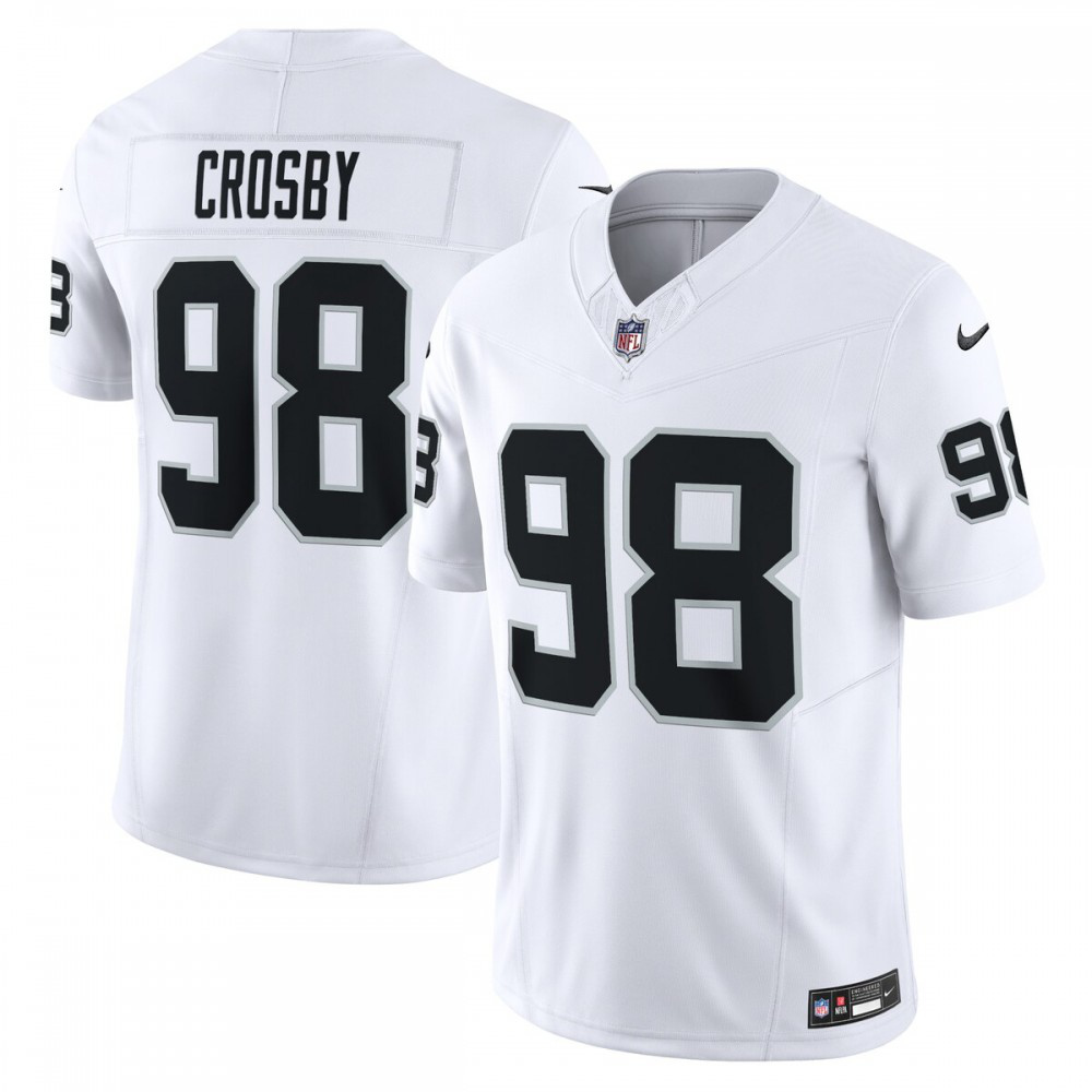 Maxx Crosby Las Vegas Raiders Vapor F.U.S.E. Limited Jersey - White-Pro Kit Vault | Brand New 26/27 Sports Jerseys