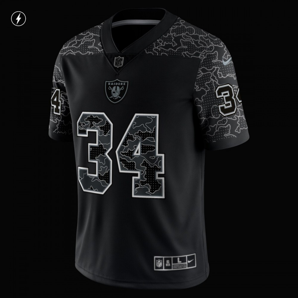 Bo Jackson Las Vegas Raiders Retired Player RFLCTV Limited Jersey - Black-Pro Kit Vault | Brand New 26/27 Sports Jerseys