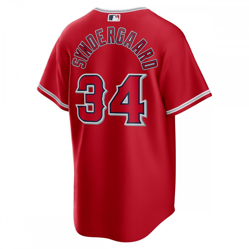 Noah Syndergaard Los Angeles Angels Alternate Replica Player Jersey - Red-Pro Kit Vault | Brand New 26/27 Sports Jerseys
