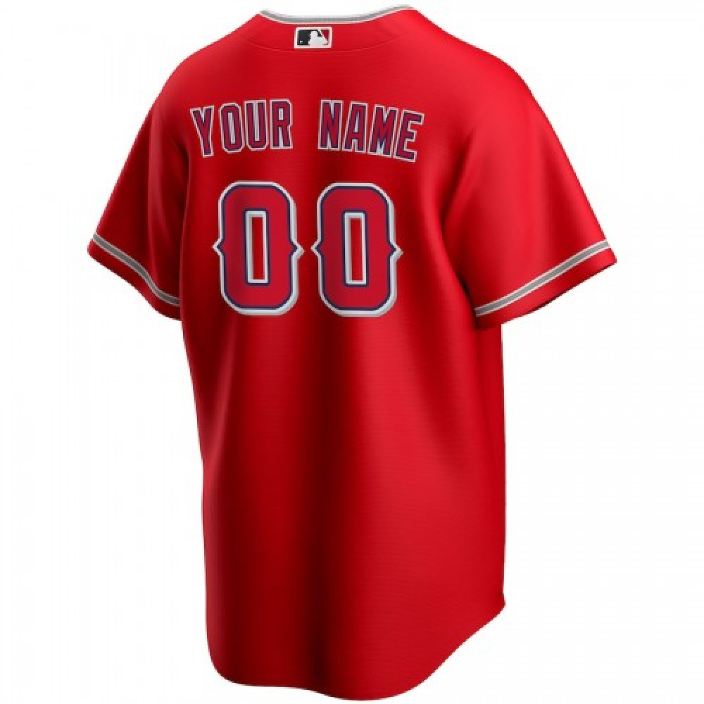 Men's Los Angeles Angels Scarlet 2020 Alternate Custom Jersey-Pro Kit Vault | Brand New 26/27 Sports Jerseys