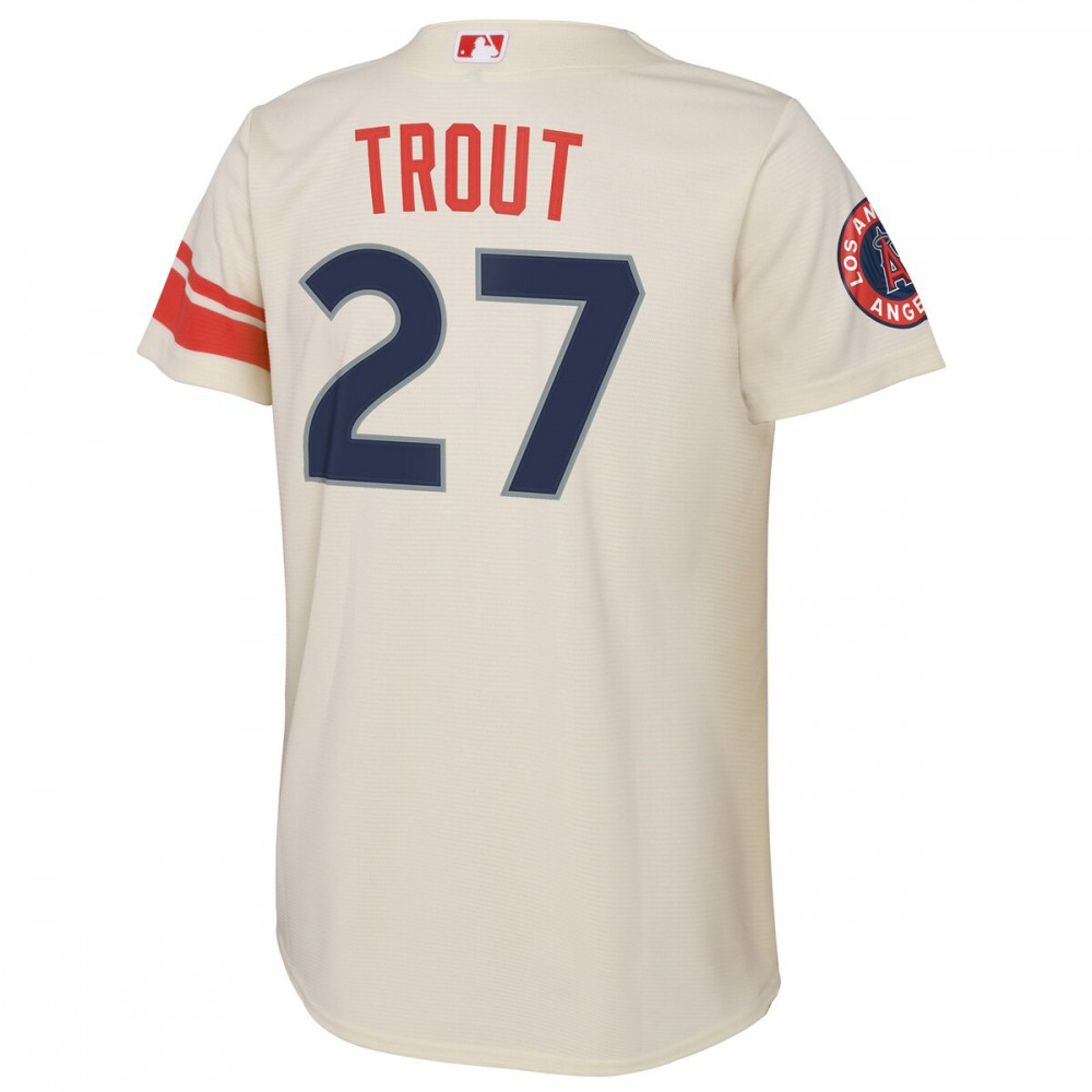 Mike Trout Los Angeles Angels Youth 2022 City Connect Replica Player Jersey - Cream-Pro Kit Vault | Brand New 26/27 Sports Jerseys