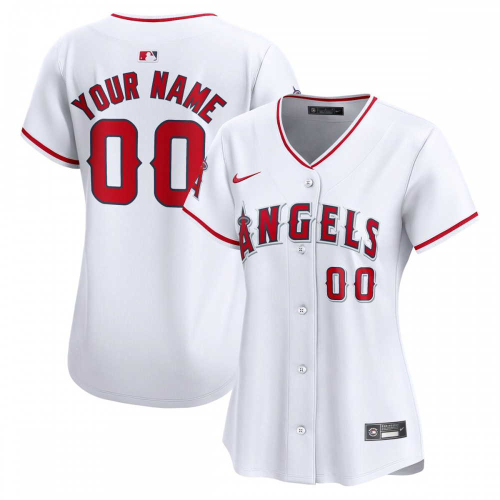 Los Angeles Angels Women's Home Limited Custom Jersey - White-Pro Kit Vault | Brand New 26/27 Sports Jerseys