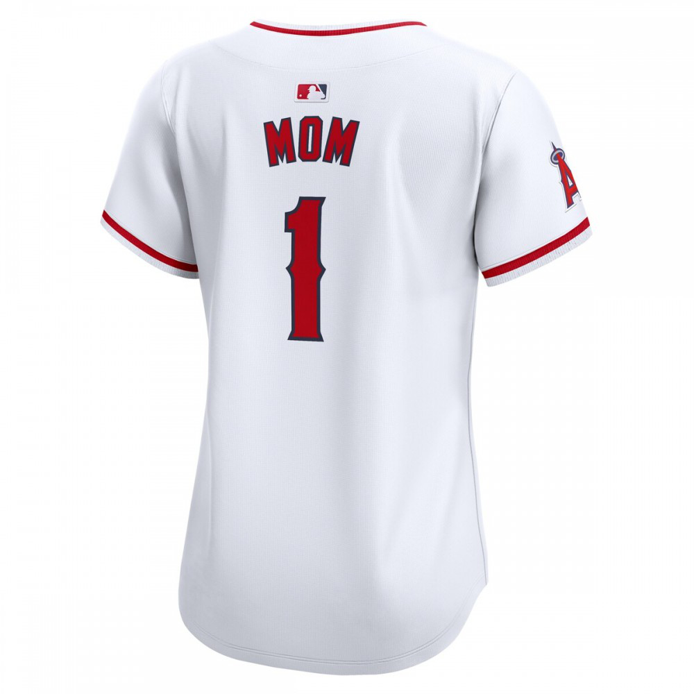 Los Angeles Angels Women's #1 Mom Home Limited Jersey - White-Pro Kit Vault | Brand New 26/27 Sports Jerseys