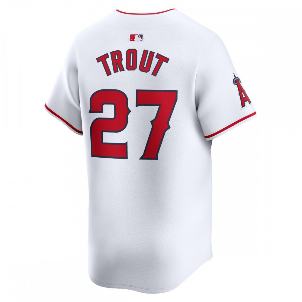 Mike Trout Los Angeles Angels Youth Home Limited Player Jersey - White-Pro Kit Vault | Brand New 26/27 Sports Jerseys