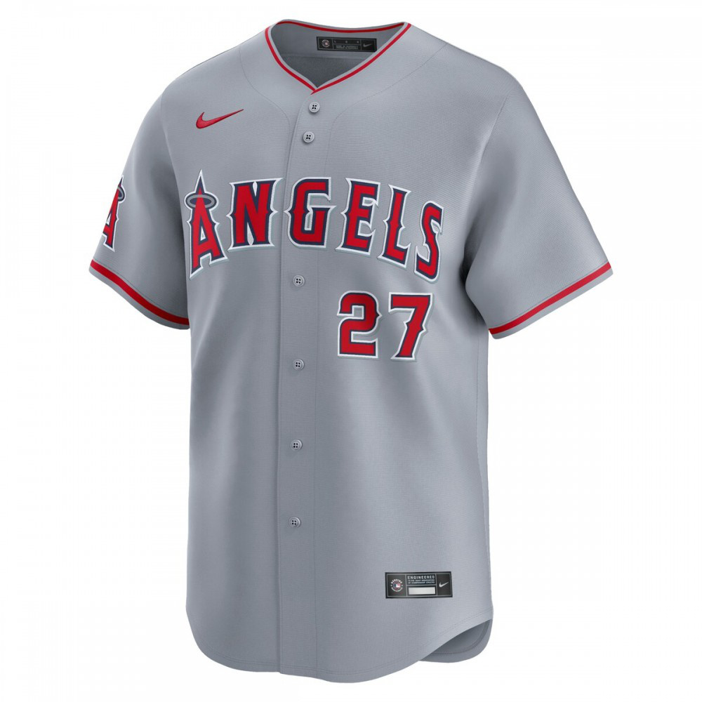 Mike Trout Los Angeles Angels Away Limited Player Jersey - Gray-Pro Kit Vault | Brand New 26/27 Sports Jerseys