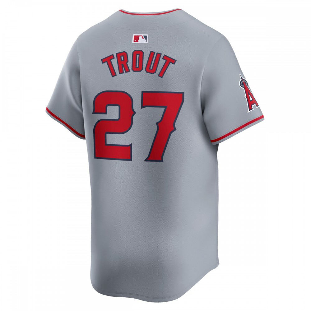 Mike Trout Los Angeles Angels Away Limited Player Jersey - Gray-Pro Kit Vault | Brand New 26/27 Sports Jerseys
