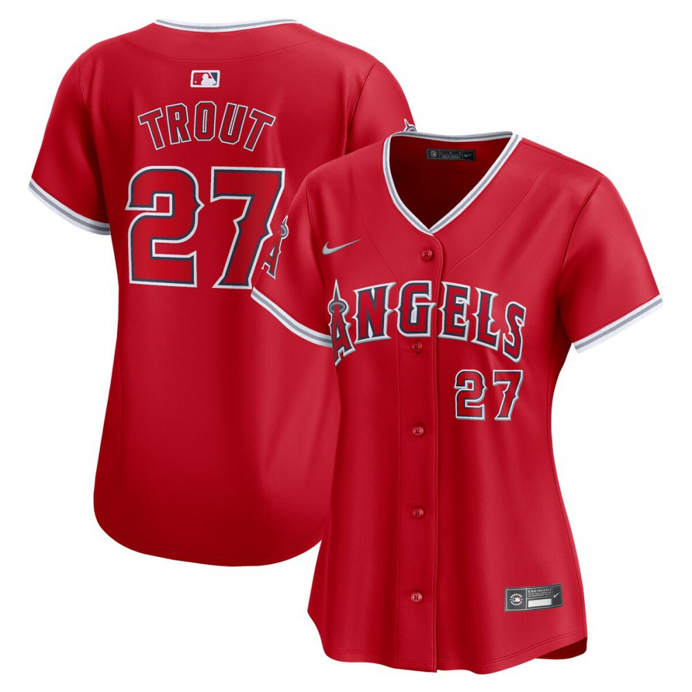 Mike Trout Los Angeles Angels Women's Alternate Limited Player Jersey聽鈥?Red-Pro Kit Vault | Brand New 26/27 Sports Jerseys