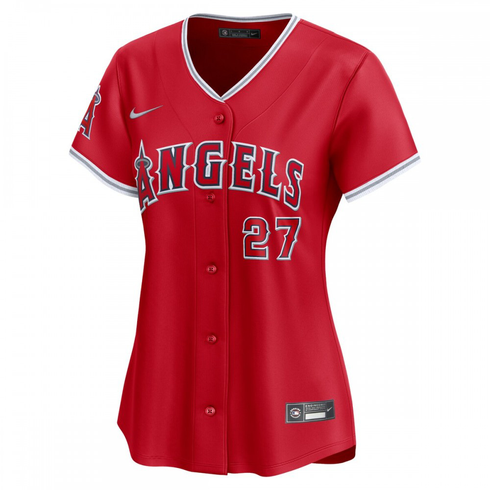 Mike Trout Los Angeles Angels Women's Alternate Limited Player Jersey聽鈥?Red-Pro Kit Vault | Brand New 26/27 Sports Jerseys
