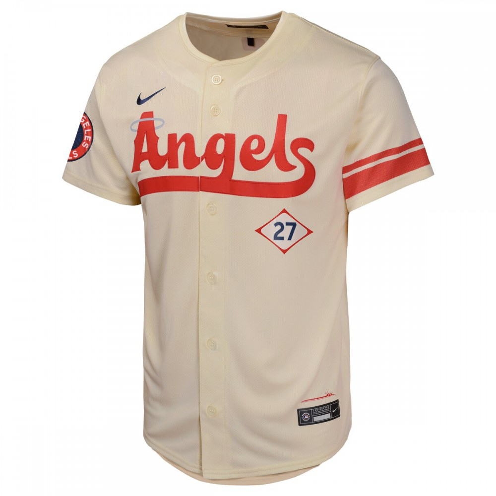 Mike Trout Los Angeles Angels Youth City Connect Limited Player Jersey - Cream-Pro Kit Vault | Brand New 26/27 Sports Jerseys