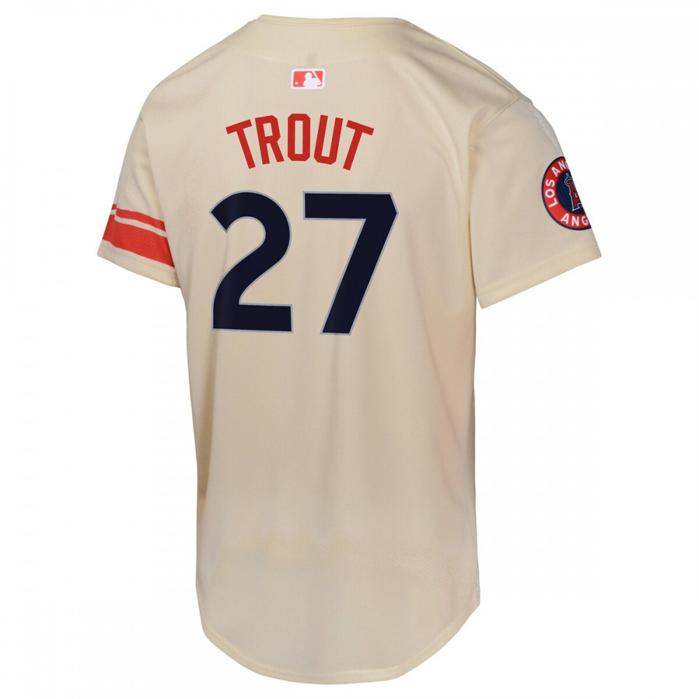 Mike Trout Los Angeles Angels Youth City Connect Limited Player Jersey - Cream-Pro Kit Vault | Brand New 26/27 Sports Jerseys