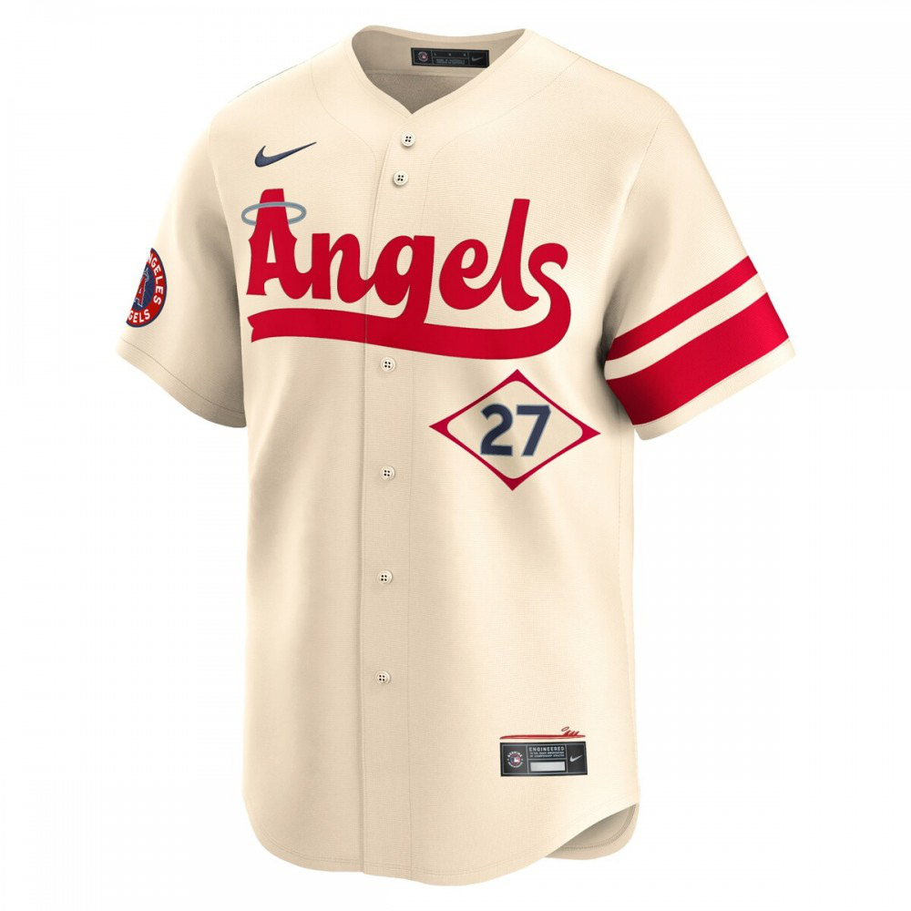 Mike Trout Los Angeles Angels City Connect Limited Player Jersey - Cream-Pro Kit Vault | Brand New 26/27 Sports Jerseys
