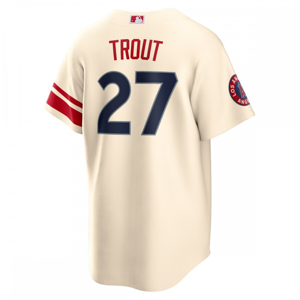 Mike Trout Los Angeles Angels 2022 City Connect Replica Player Jersey - Cream-Pro Kit Vault | Brand New 26/27 Sports Jerseys