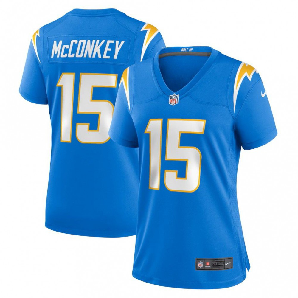 Ladd McConkey Los Angeles Chargers Women's Game Jersey - Powder Blue-Pro Kit Vault | Brand New 26/27 Sports Jerseys