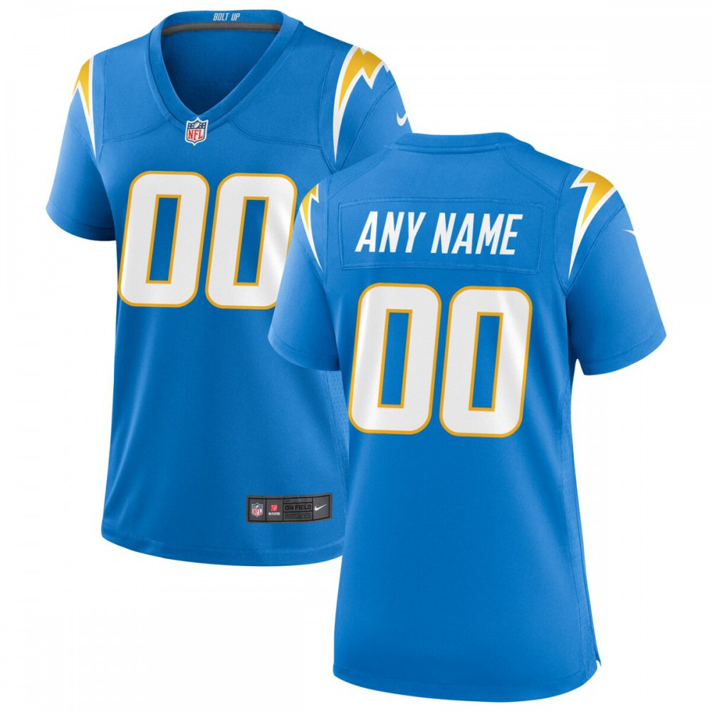 Los Angeles Chargers Women's Custom Game Jersey - Powder Blue-Pro Kit Vault | Brand New 26/27 Sports Jerseys
