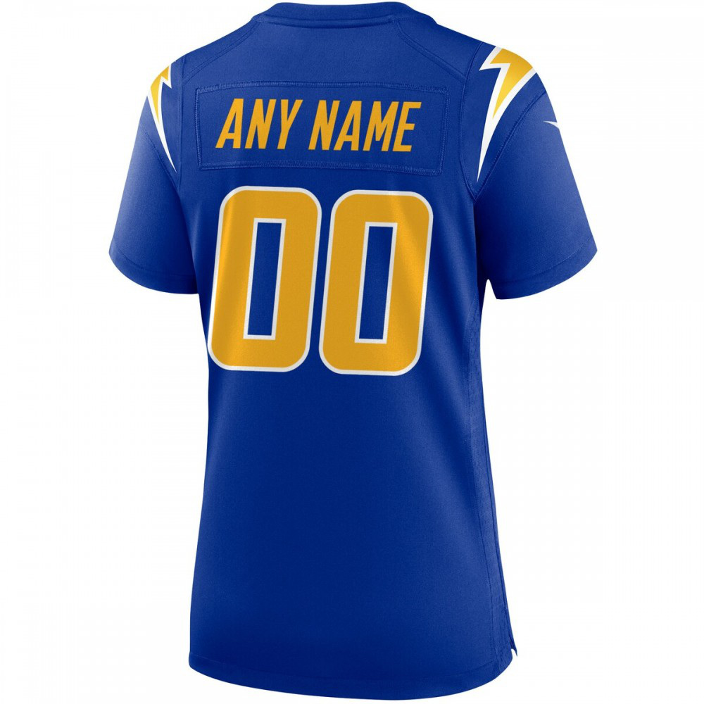Los Angeles Chargers Women's Alternate Custom Game Jersey - Royal-Pro Kit Vault | Brand New 26/27 Sports Jerseys