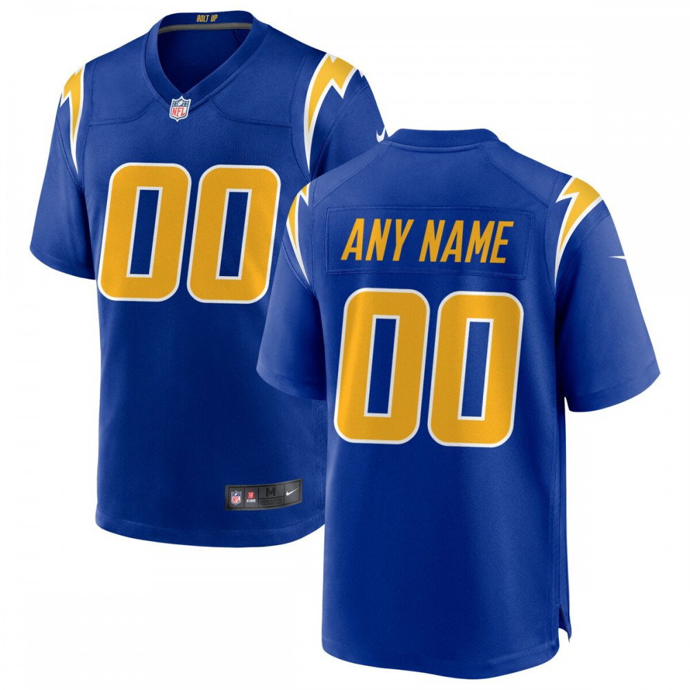 Los Angeles Chargers Alternate Custom Game Jersey - Royal-Pro Kit Vault | Brand New 26/27 Sports Jerseys