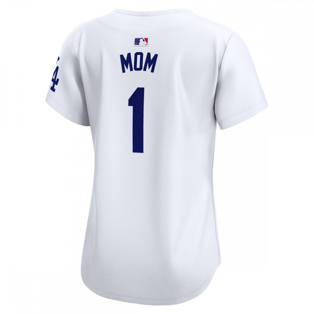Los Angeles Dodgers Women's #1 Mom Home Limited Jersey - White-Pro Kit Vault | Brand New 26/27 Sports Jerseys