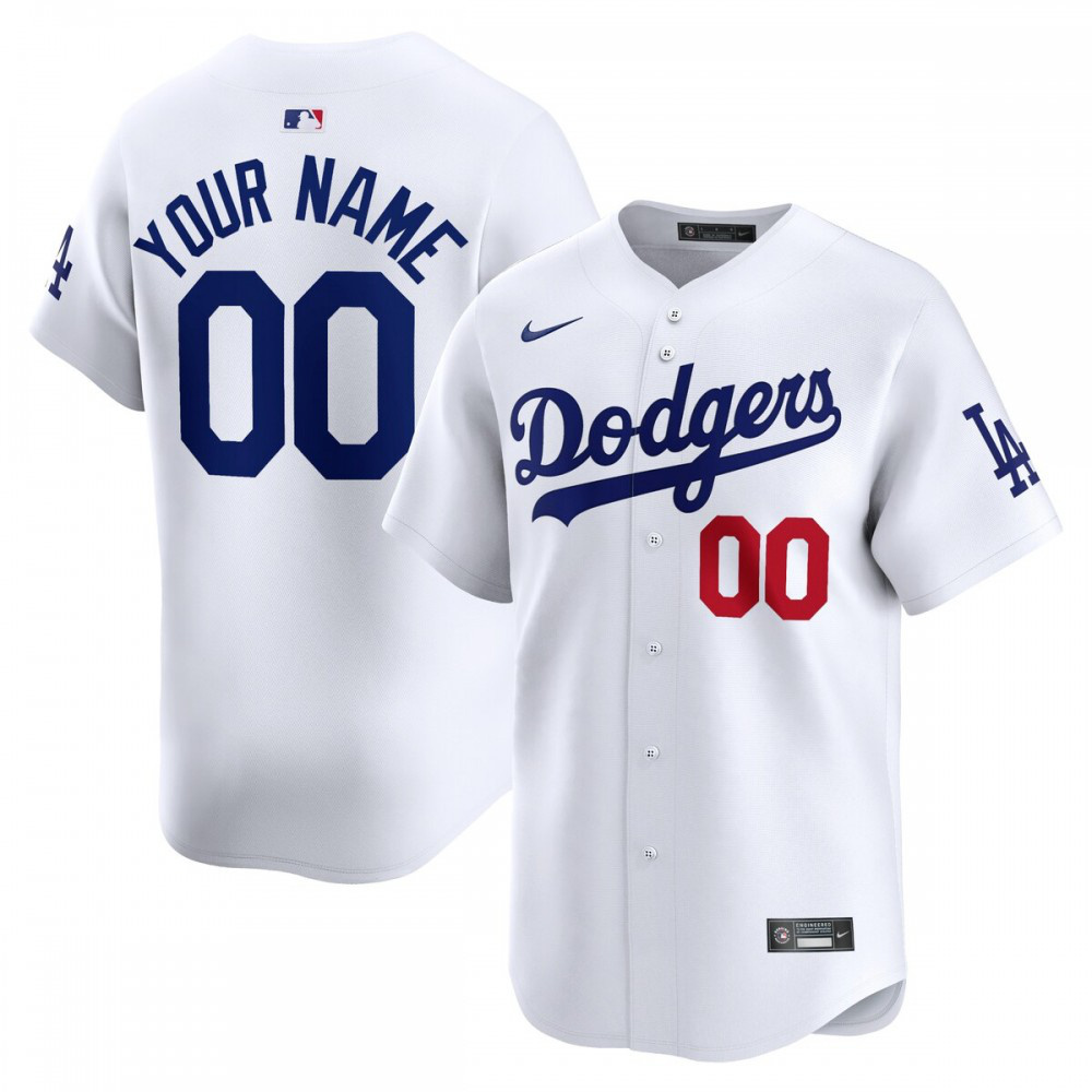 Los Angeles Dodgers Home Limited Custom Jersey - White-Pro Kit Vault | Brand New 26/27 Sports Jerseys