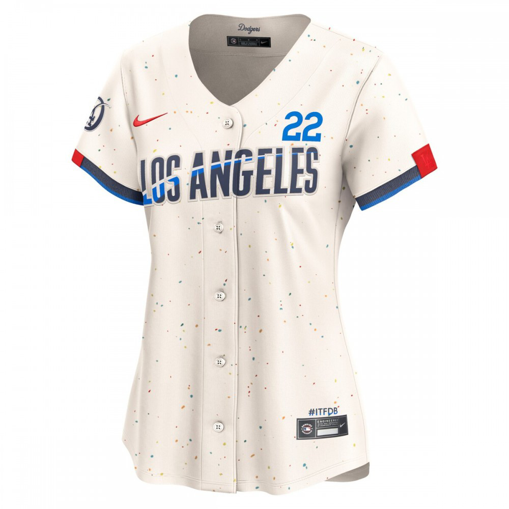 Clayton Kershaw Los Angeles Dodgers Women's 2024 City Connect Limited Player Jersey - Cream-Pro Kit Vault | Brand New 26/27 Sports Jerseys