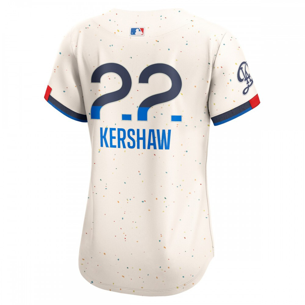Clayton Kershaw Los Angeles Dodgers Women's 2024 City Connect Limited Player Jersey - Cream-Pro Kit Vault | Brand New 26/27 Sports Jerseys