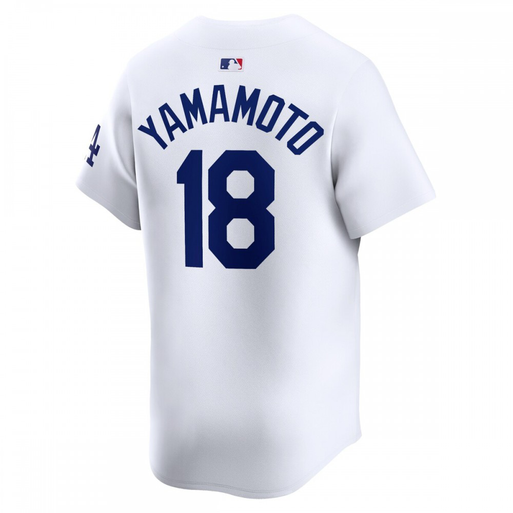 Yoshinobu Yamamoto Los Angeles Dodgers Home Limited Player Jersey - White-Pro Kit Vault | Brand New 26/27 Sports Jerseys