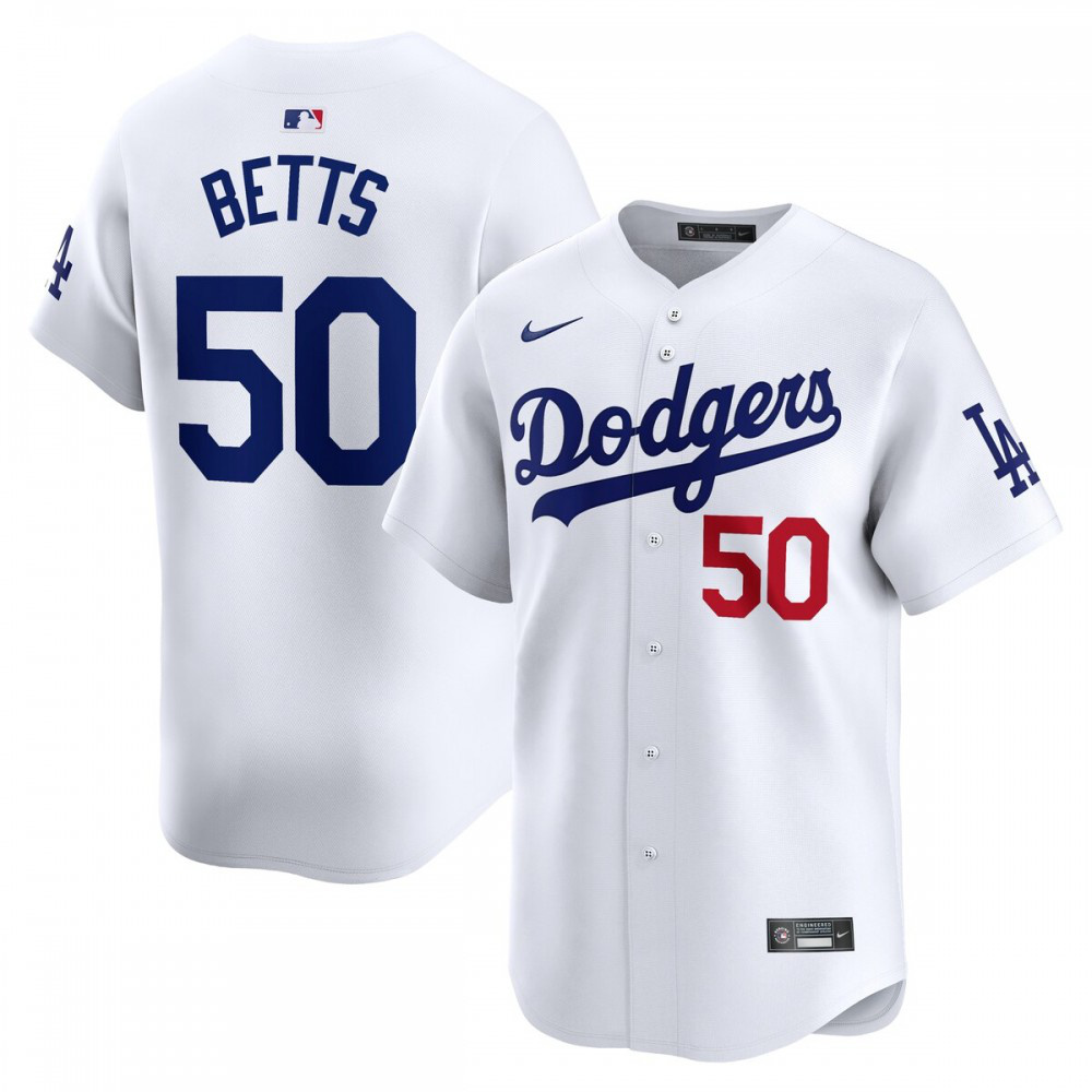 Mookie Betts Los Angeles Dodgers Youth Home Limited Player Jersey - White-Pro Kit Vault | Brand New 26/27 Sports Jerseys