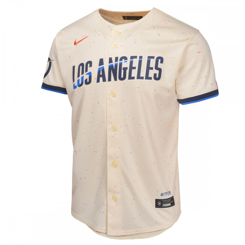 Los Angeles Dodgers Youth 2024 City Connect Limited Jersey - Cream-Pro Kit Vault | Brand New 26/27 Sports Jerseys