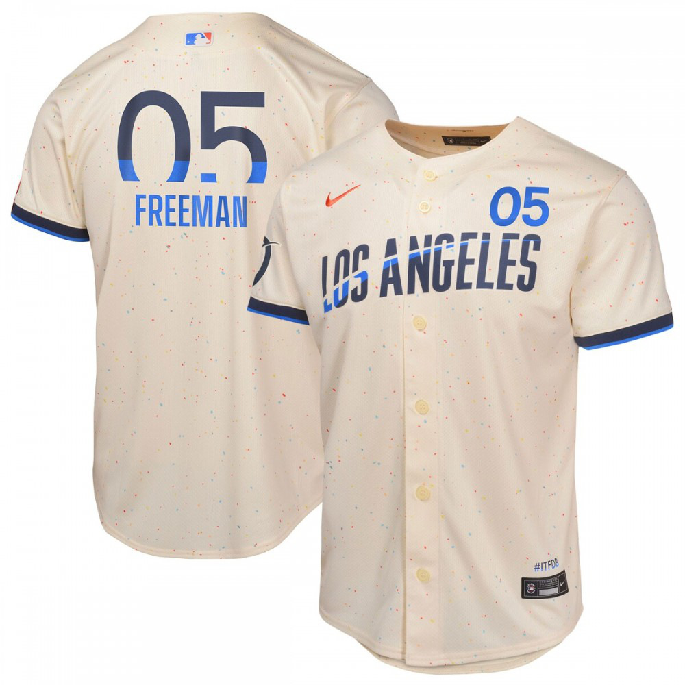 Freddie Freeman Los Angeles Dodgers Youth 2024 City Connect Limited Player Jersey - Cream-Pro Kit Vault | Brand New 26/27 Sports Jerseys