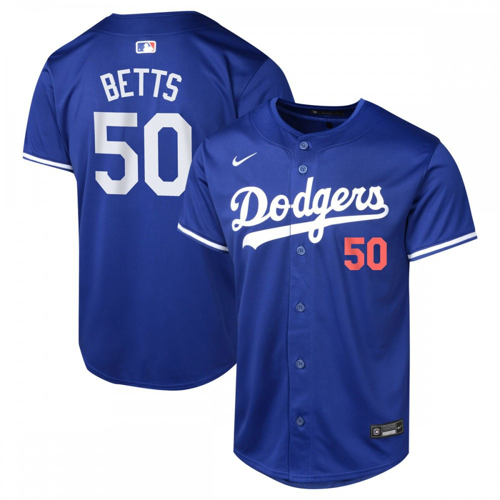 Mookie Betts Los Angeles Dodgers Youth Alternate Limited Player Jersey聽鈥?Royal-Pro Kit Vault | Brand New 26/27 Sports Jerseys