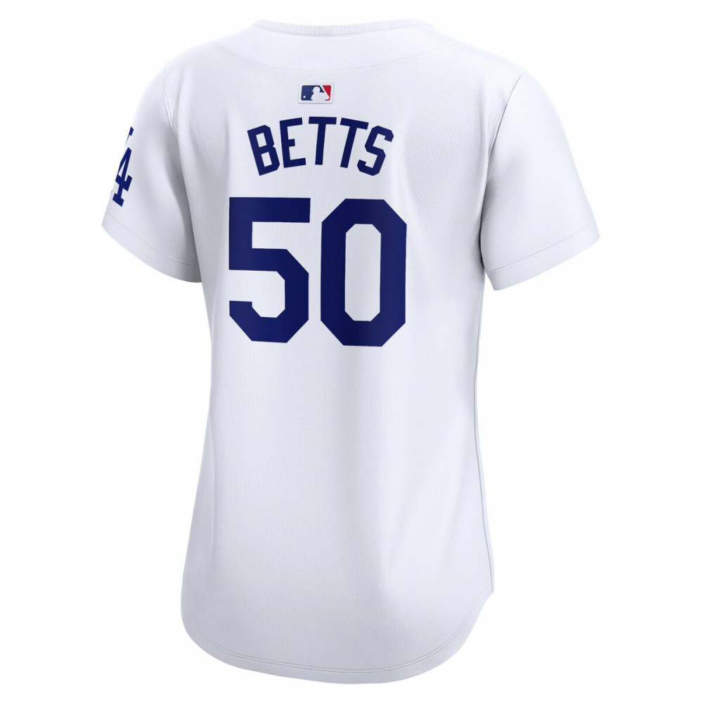Mookie Betts Los Angeles Dodgers Women's Home Limited Player Jersey - White-Pro Kit Vault | Brand New 26/27 Sports Jerseys