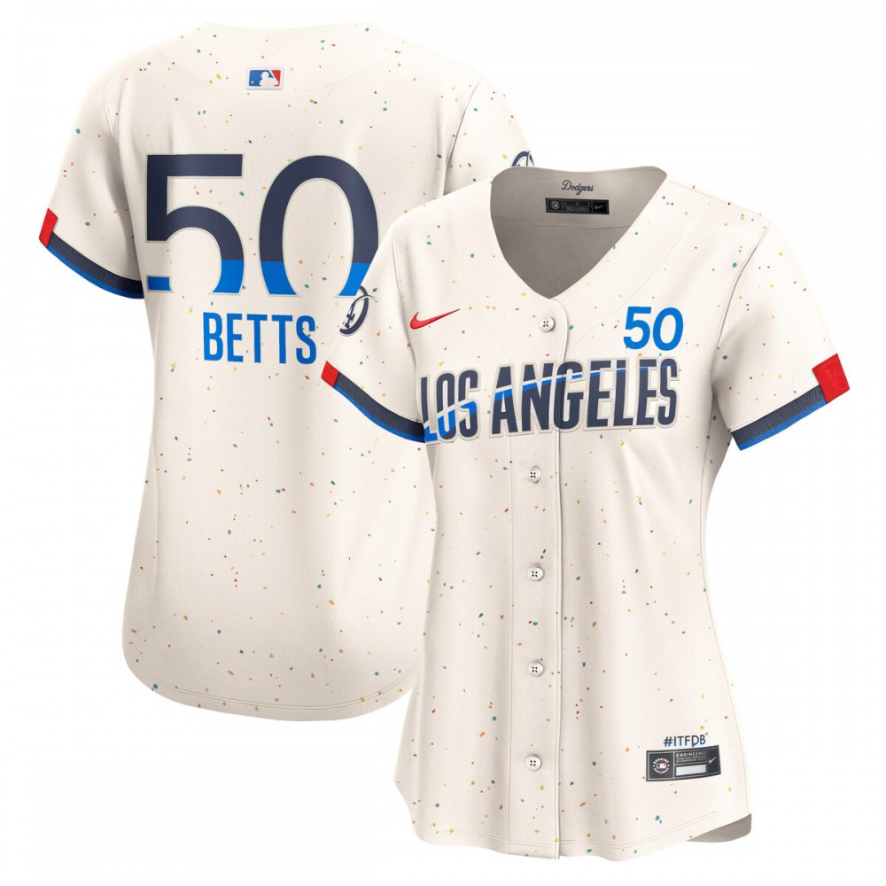 Mookie Betts Los Angeles Dodgers Women's 2024 City Connect Limited Player Jersey - Cream-Pro Kit Vault | Brand New 26/27 Sports Jerseys