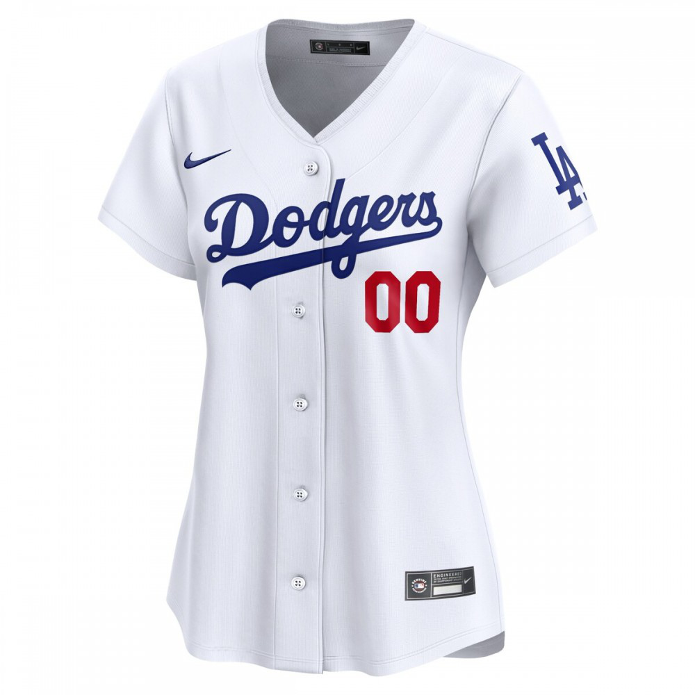 Los Angeles Dodgers Women's Home Limited Custom Jersey - White-Pro Kit Vault | Brand New 26/27 Sports Jerseys