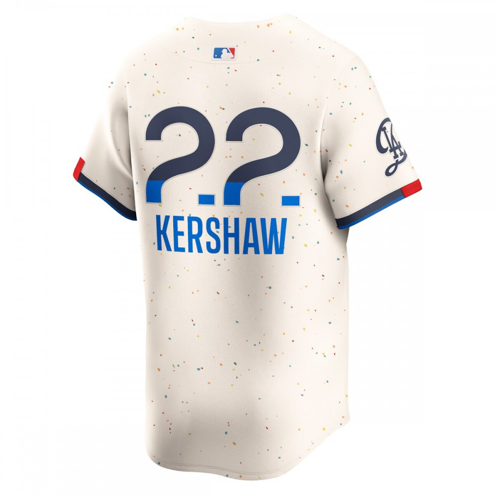Clayton Kershaw Los Angeles Dodgers 2024 City Connect Limited Player Jersey - Cream-Pro Kit Vault | Brand New 26/27 Sports Jerseys