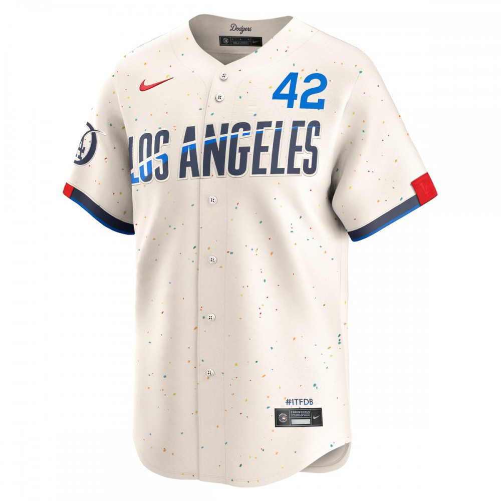 Jackie Robinson Los Angeles Dodgers 2024 City Connect Limited Player Jersey - Cream-Pro Kit Vault | Brand New 26/27 Sports Jerseys