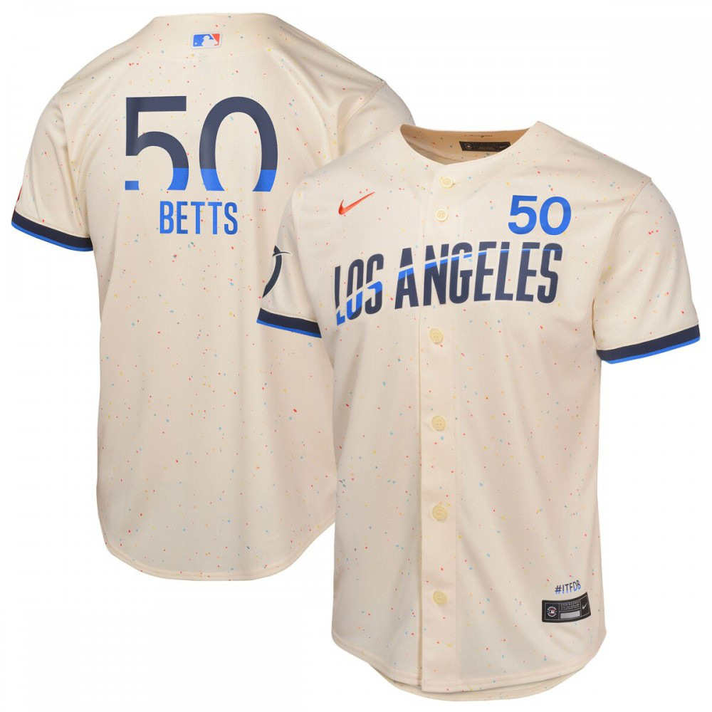 Mookie Betts Los Angeles Dodgers Youth 2024 City Connect Limited Player Jersey - Cream-Pro Kit Vault | Brand New 26/27 Sports Jerseys