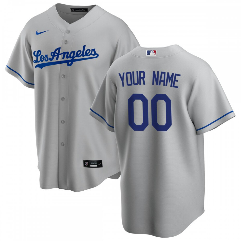 Los Angeles Dodgers Road Replica Custom Jersey - Gray-Pro Kit Vault | Brand New 26/27 Sports Jerseys