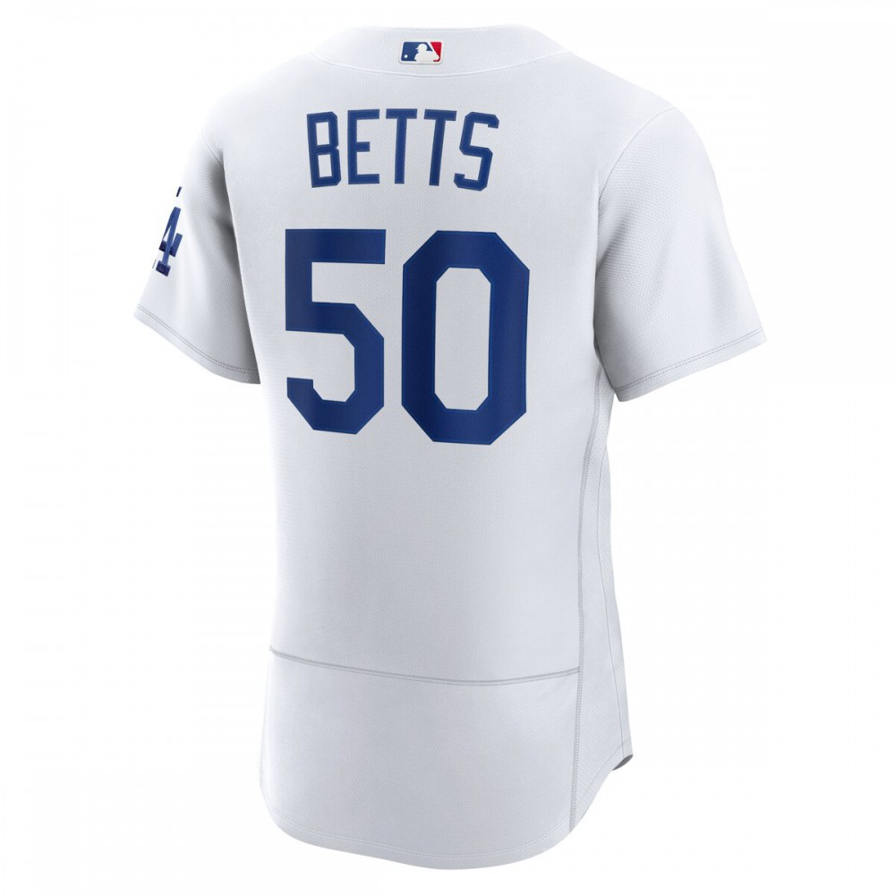 Mookie Betts Los Angeles Dodgers Home Authentic Player Jersey - White-Pro Kit Vault | Brand New 26/27 Sports Jerseys