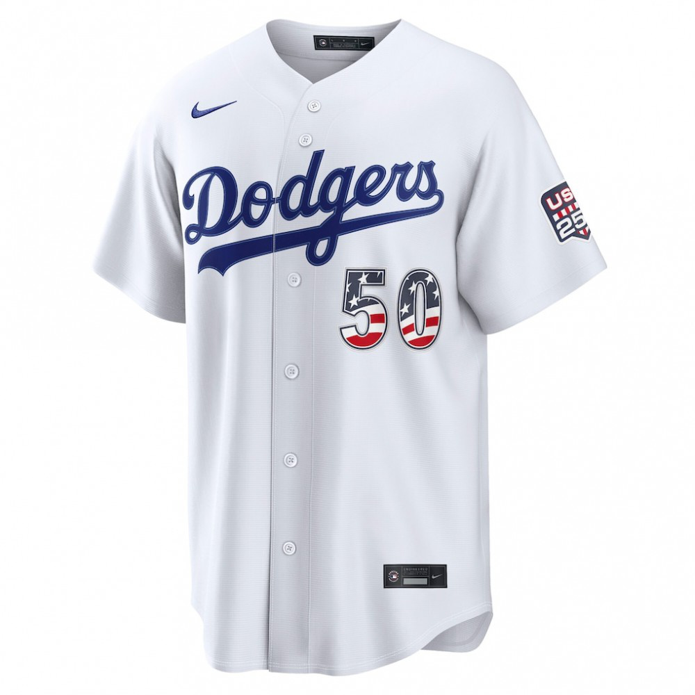 Mookie Betts Los Angeles Dodgers USA 250 Fourth of July Home Stadium Jersey - White-Pro Kit Vault | Brand New 26/27 Sports Jerseys