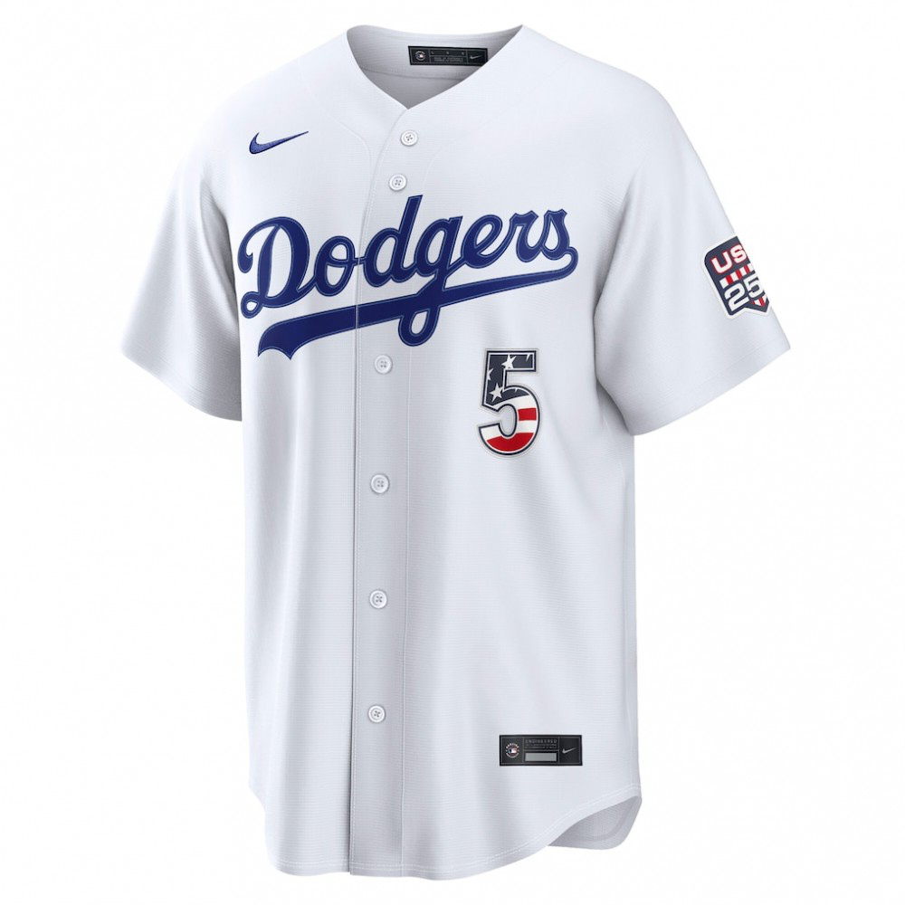 Freddie Freeman Los Angeles Dodgers USA 250 Fourth of July Home Stadium Jersey - White-Pro Kit Vault | Brand New 26/27 Sports Jerseys