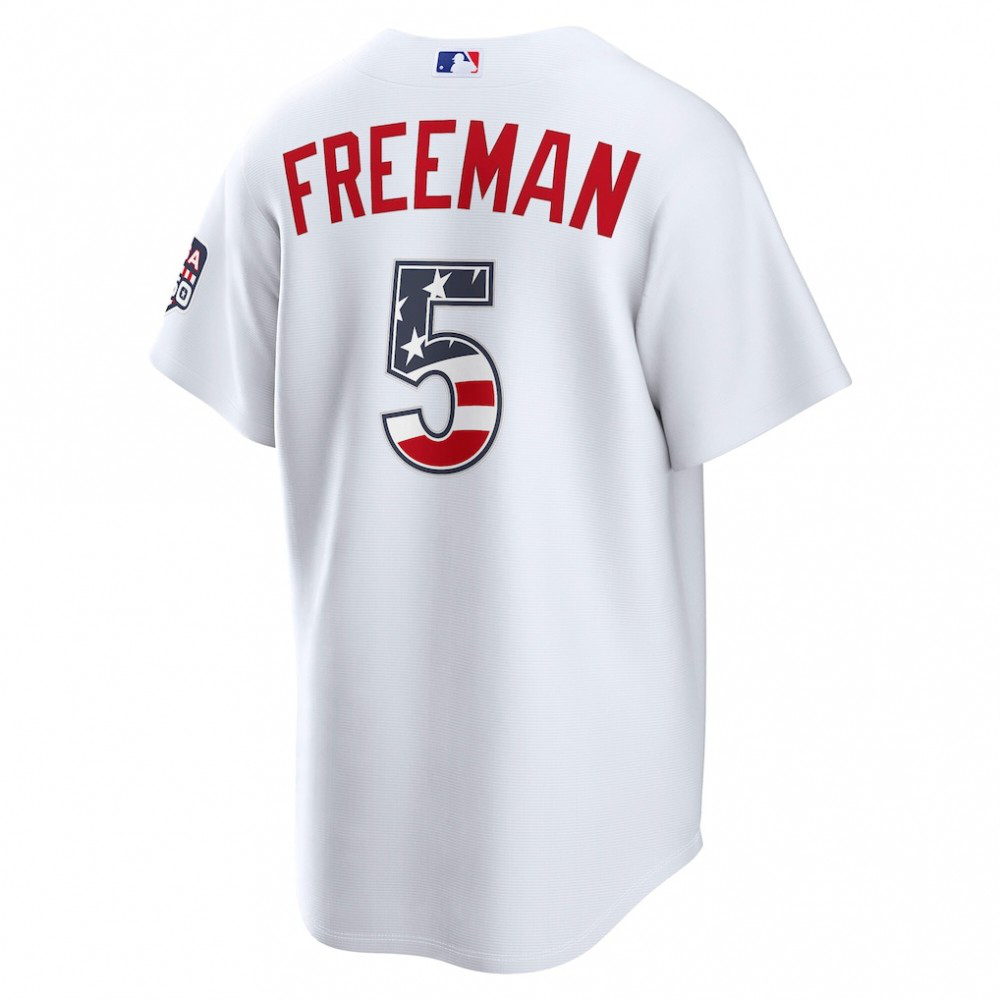 Freddie Freeman Los Angeles Dodgers USA 250 Fourth of July Home Stadium Jersey - White-Pro Kit Vault | Brand New 26/27 Sports Jerseys