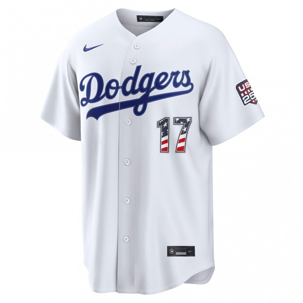 Shohei Ohtani Los Angeles Dodgers USA 250 Fourth of July Home Stadium Jersey - White-Pro Kit Vault | Brand New 26/27 Sports Jerseys