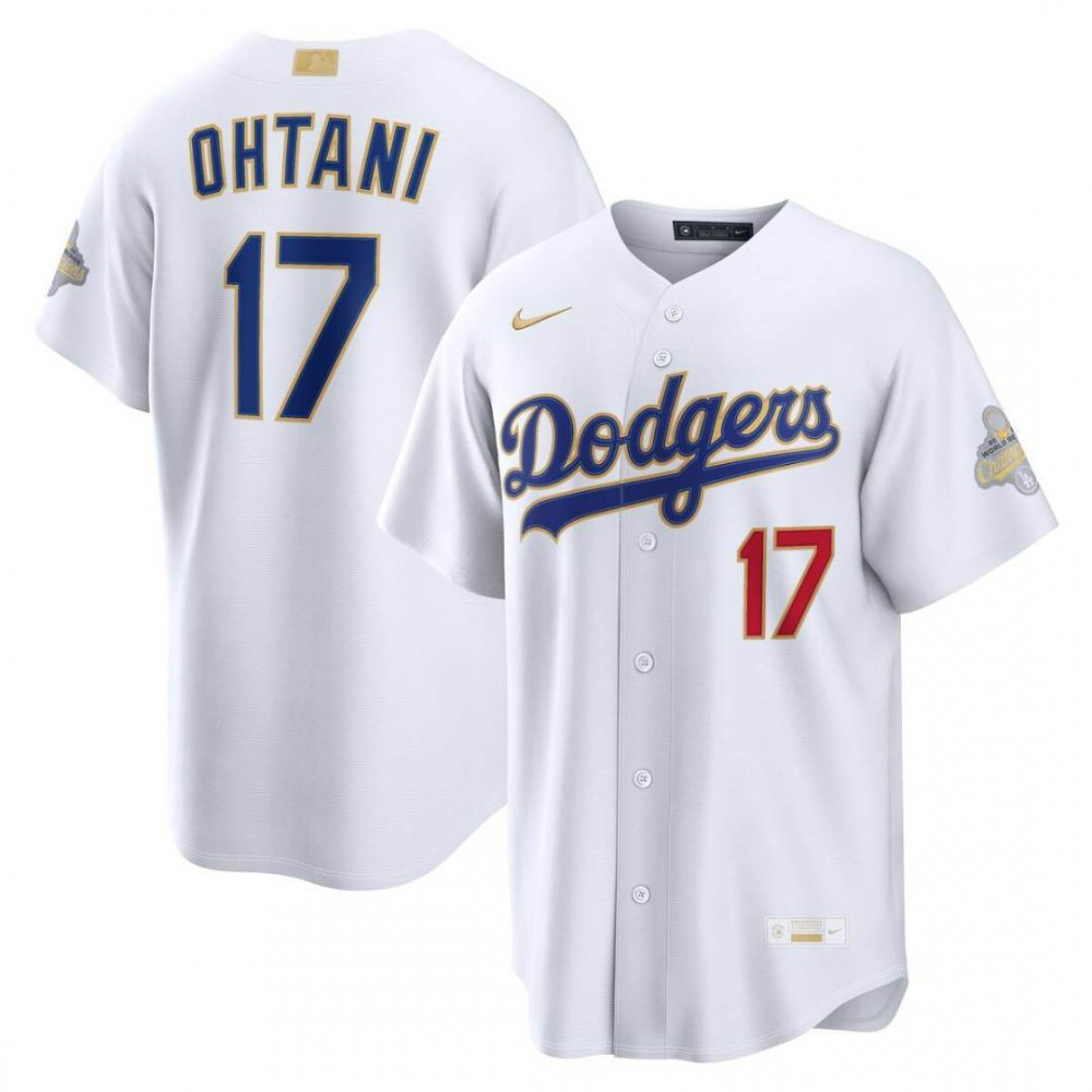 Shohei Ohtani Los Angeles Dodgers 2026 Gold Collection Kanji Stadium Jersey - White-Pro Kit Vault | Brand New 26/27 Sports Jerseys