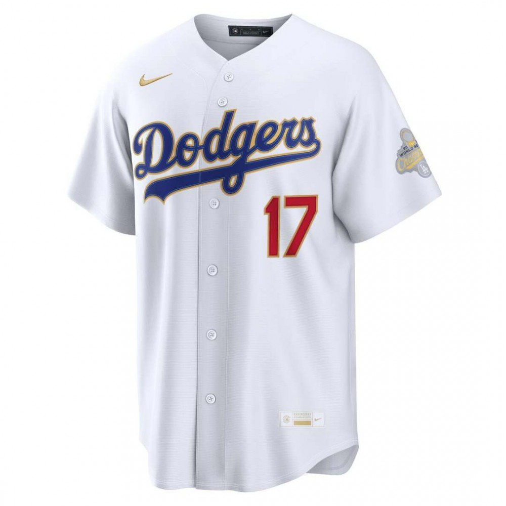 Shohei Ohtani Los Angeles Dodgers 2026 Gold Collection Kanji Stadium Jersey - White-Pro Kit Vault | Brand New 26/27 Sports Jerseys