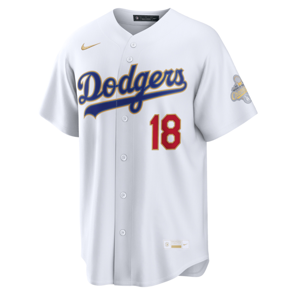 Yoshinobu Yamamoto Los Angeles Dodgers 2026 Gold Collection Stadium Jersey - White-Pro Kit Vault | Brand New 26/27 Sports Jerseys