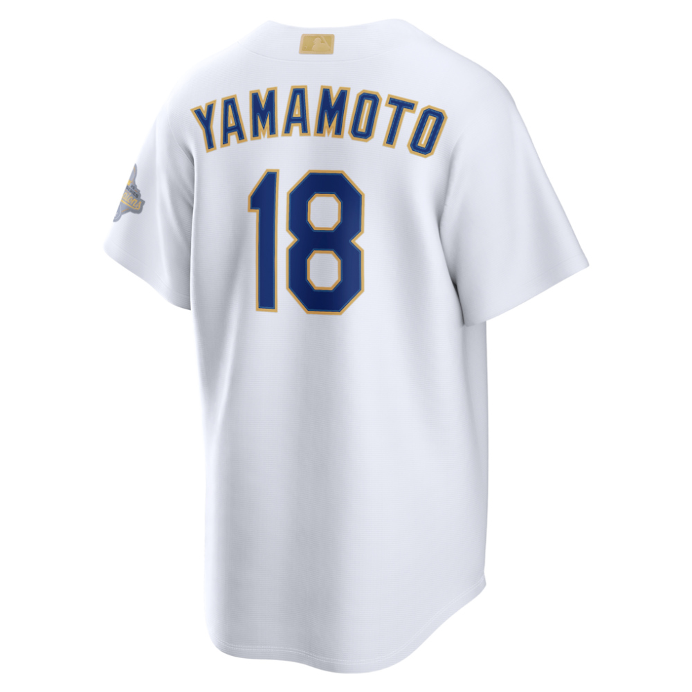 Yoshinobu Yamamoto Los Angeles Dodgers 2026 Gold Collection Stadium Jersey - White-Pro Kit Vault | Brand New 26/27 Sports Jerseys