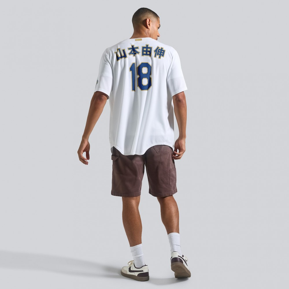 Yoshinobu Yamamoto Los Angeles Dodgers 2026 Gold Collection Kanji Stadium Jersey - White-Pro Kit Vault | Brand New 26/27 Sports Jerseys
