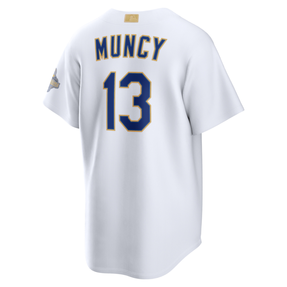 Max Muncy Los Angeles Dodgers 2026 Gold Collection Stadium Jersey - White-Pro Kit Vault | Brand New 26/27 Sports Jerseys