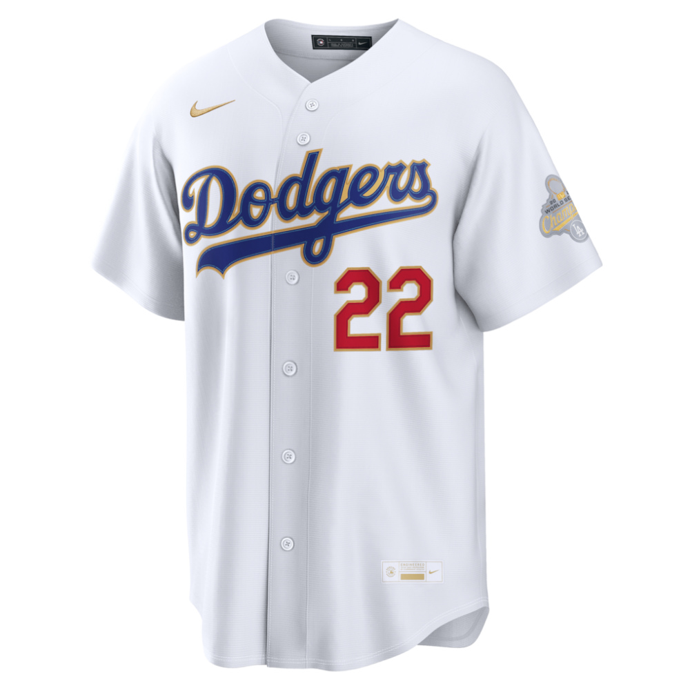 Clayton Kershaw Los Angeles Dodgers 2026 Gold Collection Stadium Jersey - White-Pro Kit Vault | Brand New 26/27 Sports Jerseys